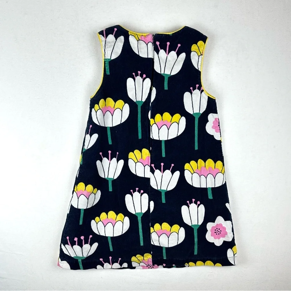 Mini Boden Floral Corduroy Jumper Dress
